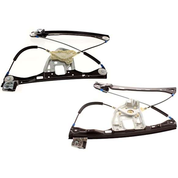 Front, Driver and Passenger Side Power Window Regulator, Without Motor