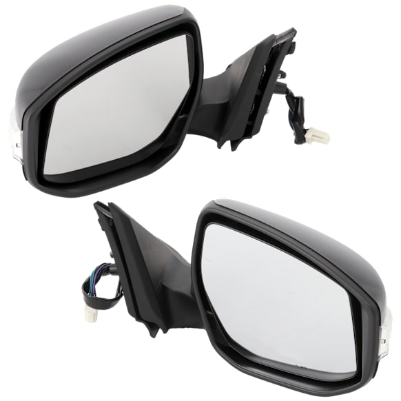2014 Nissan Altima - Driver and Passenger Side Mirror, Power Adjust, Non-Heated, Paintable, Manual Folding, In-housing Signal Light, No Blind Spot Feature, No Memory, No Puddle Light, No Auto-Dimming