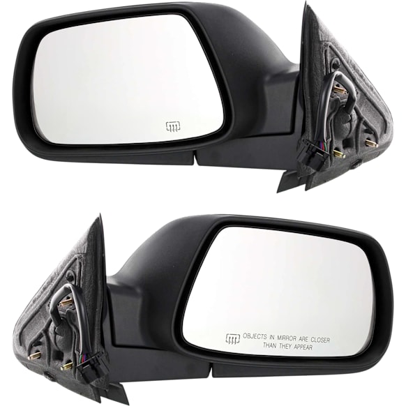 Driver and Passenger Side Mirrors, Power, Manual Folding, Heated, Textured Black, No Signal Light, No Memory, No Puddle Light, No Auto-Dimming, No Blind Spot Feature