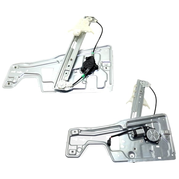 Front, Driver and Passenger Side Power Window Regulator, With Motor