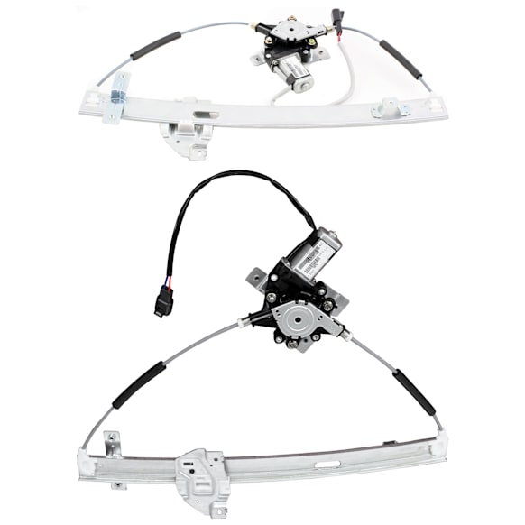 Front, Driver and Passenger Side Power Window Regulator, With Motor