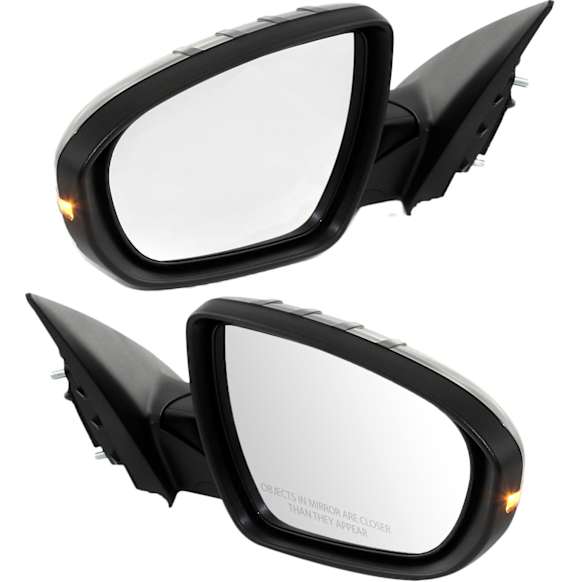 Driver and Passenger Side Mirror, Power Adjust, Heated, Power Folding, Paintable, In-housing Signal Light, No Memory, No Puddle Light, No Auto-Dimming, No Blind Spot Feature