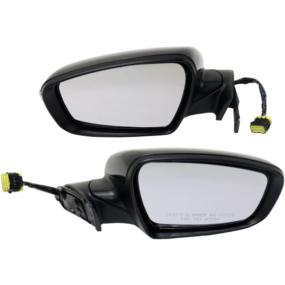 Driver and Passenger Side Mirrors, Power, Power Folding, Heated, Paintable, In-housing Signal Light, No Memory, With Puddle Light, No Auto-Dimming, No Blind Spot Feature