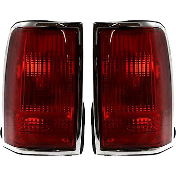 Driver and Passenger Side Halogen Tail Light, Without bulb(s), OE Replacement
