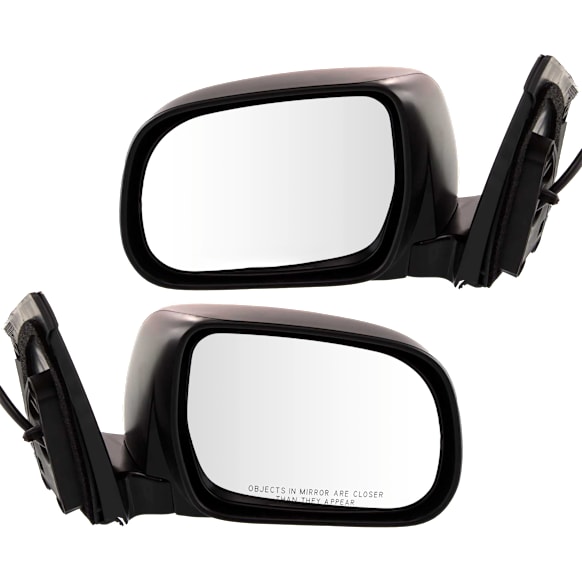 Driver and Passenger Side Mirrors, with Memory, No Signal Light, Blind Spot Feature, Puddle Light, and Auto-Dimming, RH - Manual Adjust, LH - Power, Heated, Paintable, Manual Folding, Base Model