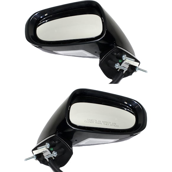 Driver and Passenger Side Non-Towing Mirrors, Power, Manual Folding, Heated, Paintable, In-housing Signal Light, With memory, With Puddle Light, No Auto-Dimming, No Blind Spot Feature