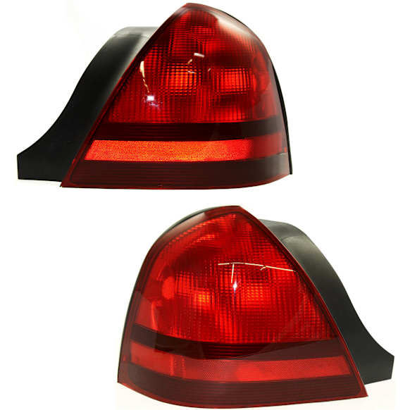 Driver and Passenger Side Halogen Tail Light, Without bulb(s), OE Replacement