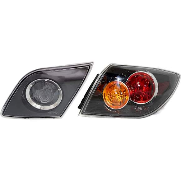 Passenger Side, Inner and Outer Halogen Tail Light, Inner - With bulb(s); Outer - Without bulb(s), OE Replacement