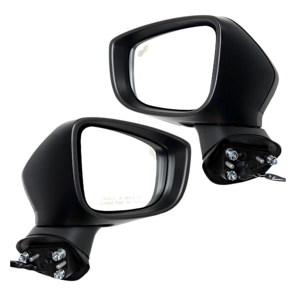 Driver and Passenger Side Mirror, Power Adjust, Heated, Manual Folding, Paintable, In-housing Signal Light, No Memory, No Puddle Light, No Auto-Dimming, With Blind Spot Detection in Glass