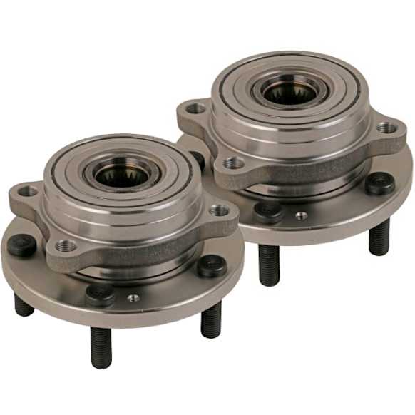 SET-MC513426-2 Front, Driver and Passenger Side Wheel Hub, 5 Lugs