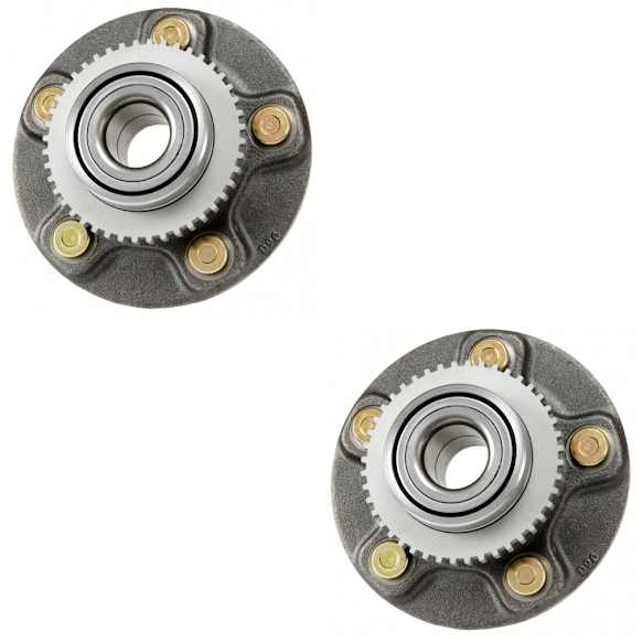 SET-MO512203-2 Rear, Driver and Passenger Side Wheel Hub, 5 Lugs, With Bearing, Sedan, FWD, Problem Solver Series