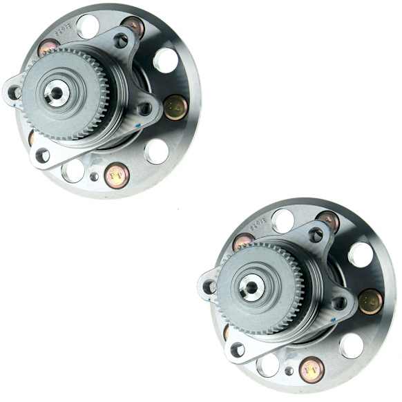 SET-MO512265-2 Rear, Driver and Passenger Side Wheel Hub, 5 Lugs, With Bearing, Sedan, FWD, Problem Solver Series