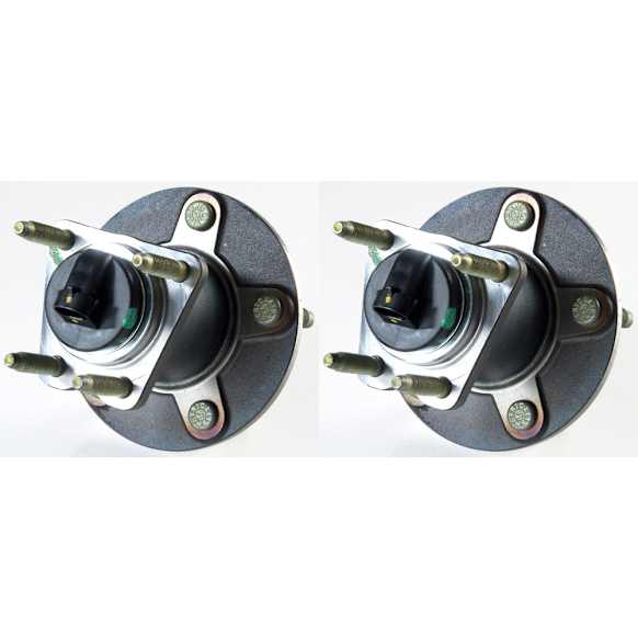 SET-MO512285-2 Rear, Driver and Passenger Side Wheel Hub, 5 Lugs, With Bearing, FWD, Problem Solver Series