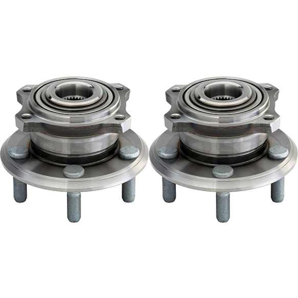 SET-MO512369-2 Rear, Driver and Passenger Side Wheel Hub, 5 Lugs, With Bearing,, Problem Solver Series