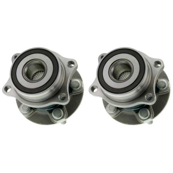 SET-MO512401-2 Rear, Driver and Passenger Side Wheel Hub, 5 Lugs, With Bearing,, Problem Solver Series