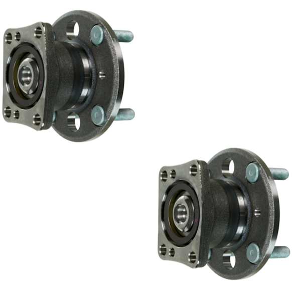SET-MO512490-2 Rear, Driver and Passenger Side Wheel Hub, 4 Lugs, With Bearing,, Problem Solver Series