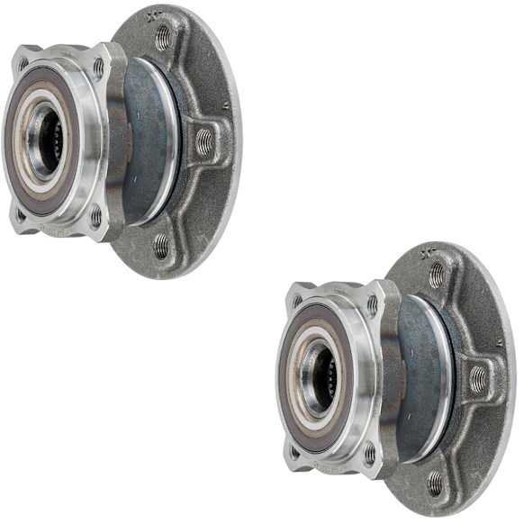 SET-MO512532-2 Rear, Driver and Passenger Side Wheel Hub, 5 Lugs, With Bearing,, Problem Solver Series