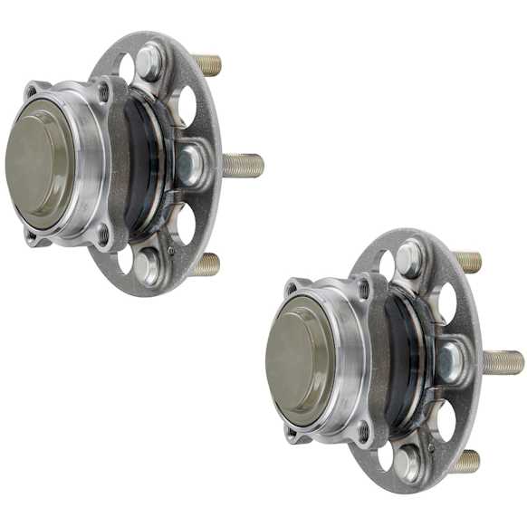 SET-MO512538-2 Rear, Driver and Passenger Side Wheel Hub, 4 Lugs, With Bearing,, Problem Solver Series