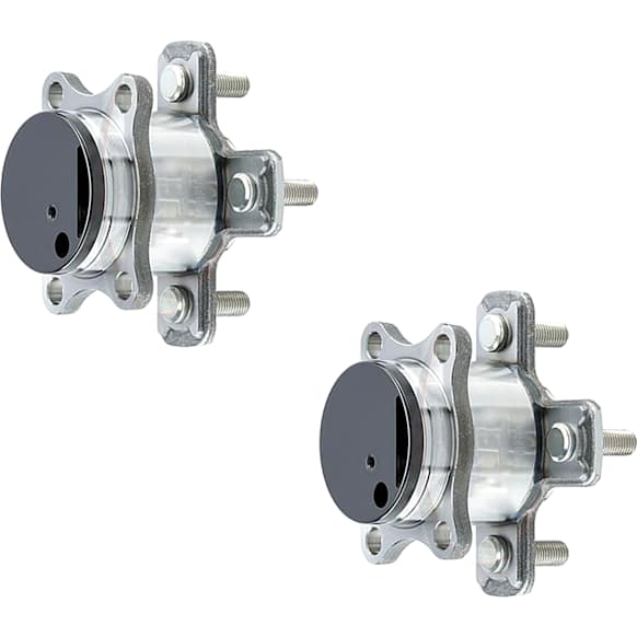 SET-MO512559-2 Rear, Driver and Passenger Side Wheel Hub, 4 Lugs, With Bearing, FWD, 1.5L, 4Cyl, Problem Solver Series