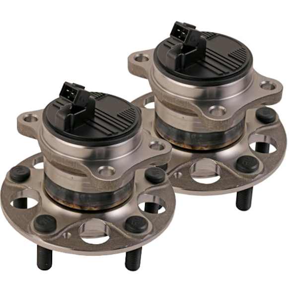 SET-MO512645-2 Rear, Driver and Passenger Side Wheel Hub, 5 Lugs, With Bearing