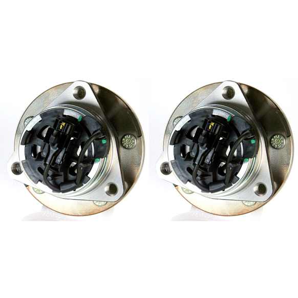 SET-MO513214-2 Front, Driver and Passenger Side Wheel Hub, 5 Lugs, With Bearing,, Problem Solver Series