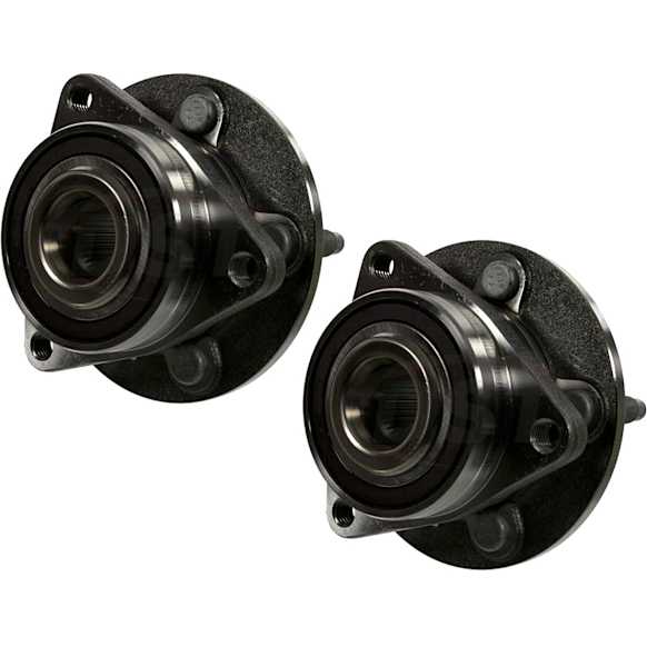 SET-MO513315-2 Front, Driver and Passenger Side Wheel Hub, 5 Lugs, With Bearing,, Problem Solver Series