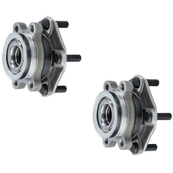 SET-MO513364-2 Front, Driver and Passenger Side Wheel Hub, 5 Lugs, With Bearing,, Problem Solver Series