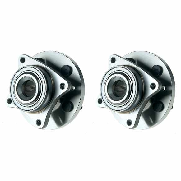 SET-MO515067-2 Front, Driver and Passenger Side Wheel Hub, 5 Lugs, With Bearing,, Problem Solver Series