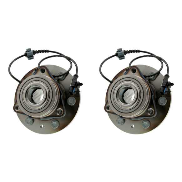 SET-MO515096-2 Front, Driver and Passenger Side Wheel Hub, 6 Lugs, With Bearing,, Problem Solver Series