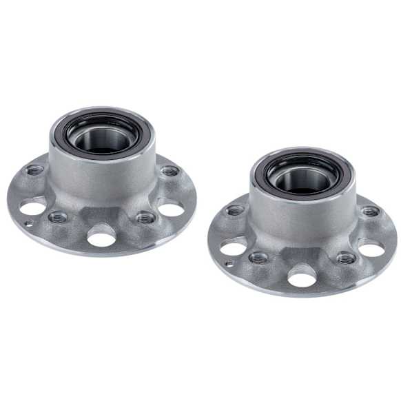 SET-MO520005-2 Front, Driver and Passenger Side Wheel Hub, 5 Lugs, Without Bearing