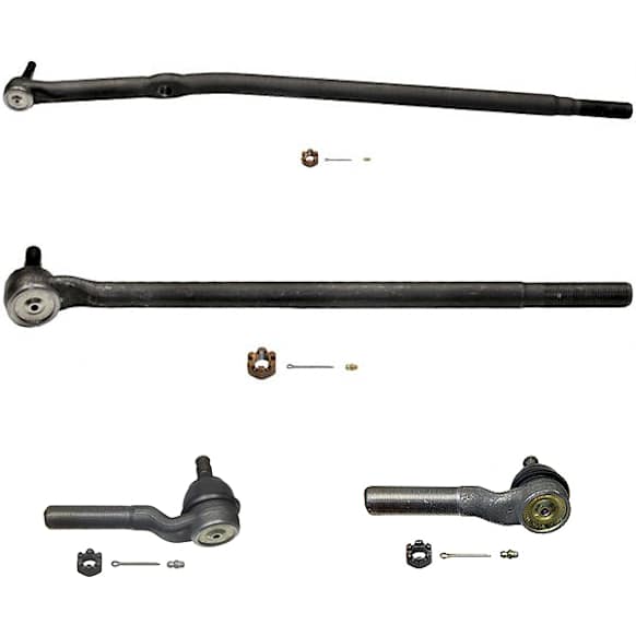1996 Ford F-250 - Front, Driver and Passenger Side, Inner and Outer Tie Rod End, 4WD, To Connecting Tie Rod