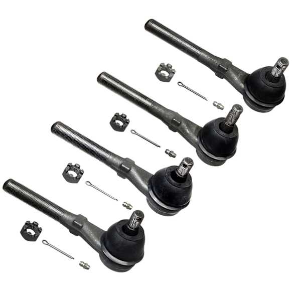 SET-MOES3366T-C Front, Driver and Passenger Side, Inner and Outer Tie Rod End