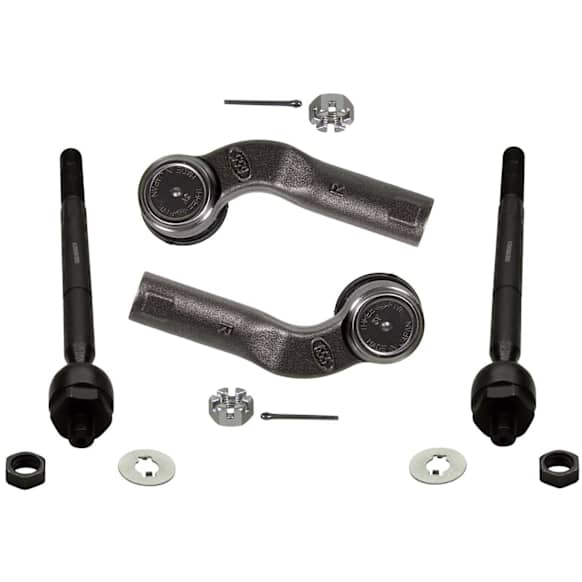 SET-MOES800025-C Front or Rear, Driver and Passenger Side, Inner and Outer Tie Rod End