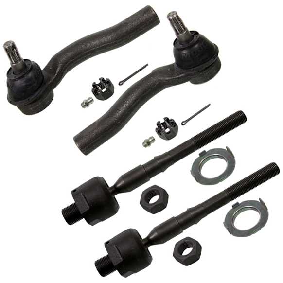 SET-MOES800101-C Front, Driver and Passenger Side, Inner and Outer Tie Rod End