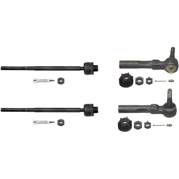 SET-MOEV370-C Front, Driver and Passenger Side, Inner and Outer Tie Rod End, RWD