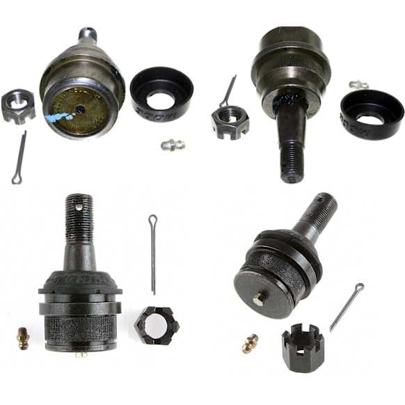 SET-MOK3134T-C Front, Driver and Passenger Side, Upper and Lower Ball Joint Problem Solver Series