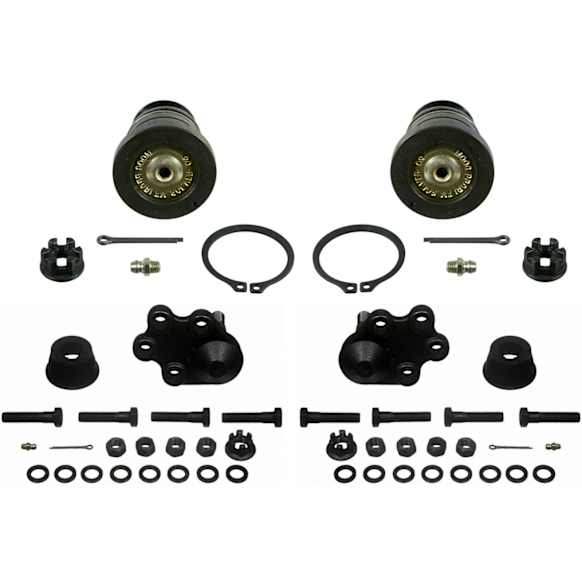 SET-MOK6540-F Front, Driver and Passenger Side, Upper and Lower Ball Joint Problem Solver Series