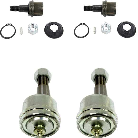 SET-MOK7448-F Front, Driver and Passenger Side, Upper and Lower Ball Joint Problem Solver Series