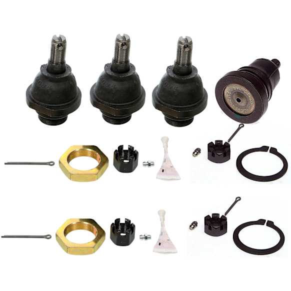 SET-MOK80591 Front, Driver and Passenger Side, Upper and Lower Ball Joint Problem Solver Series