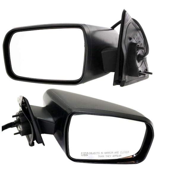 Driver and Passenger Side Mirrors, Power, Non-Folding, Heated, Textured Black, No Signal Light, No Memory, No Puddle Light, No Auto-Dimming, No Blind Spot Feature