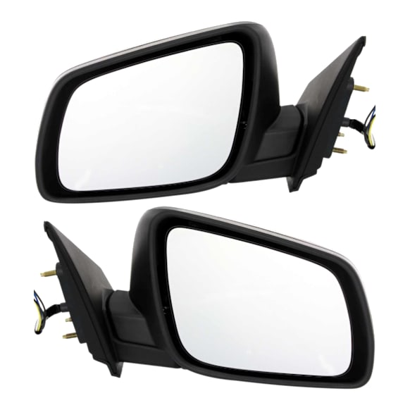 Driver and Passenger Side Mirrors, Power, Manual Folding, Heated, Textured Black, No Signal Light, No Memory, No Puddle Light, No Auto-Dimming, No Blind Spot Feature