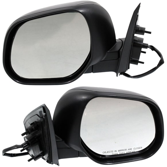 2011 Mitsubishi Outlander - Driver and Passenger Side Mirror, Power Adjust, Non-Heated, Paintable, Manual Folding, No Signal Light, No Blind Spot Feature, No Memory, No Puddle Light, No Auto-Dimming
