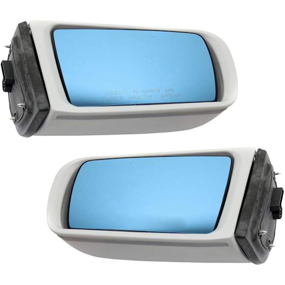 1997-1999 Mercedes Benz E320 - Driver and Passenger Side Mirror, Power Adjust, Heated, Manual Folding, Paintable, No Signal Light, With Memory, No Puddle Light, No Auto-Dimming, No Blind Spot Feature