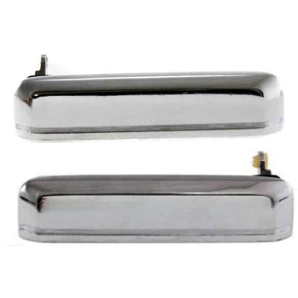 1997 Nissan Pickup Base - Front, Driver and Passenger Side Chrome Exterior Door Handle, Without Key Hole