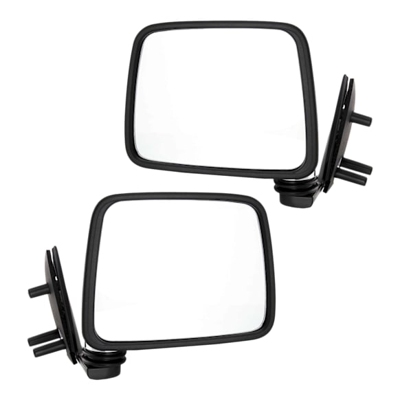 Driver and Passenger Side Mirrors, Manual Adjust, Manual Folding, Non-Heated, Chrome, No Signal Light, No Memory, No Puddle Light, No Auto-Dimming, No Blind Spot Feature