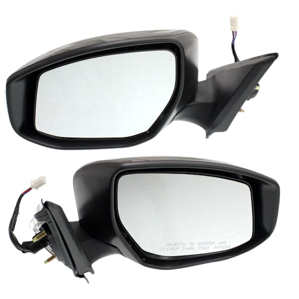 2017 Nissan Altima - Driver and Passenger Side Mirror, Power Adjust, Heated, Paintable, Manual Folding, In-housing Signal Light, No Blind Spot Feature, No Memory, No Puddle Light, No Auto-Dimming