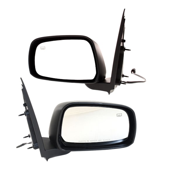 Crew Cab Pickup Driver and Passenger Side Mirror, Power Adjust, Heated, Manual Folding, Paintable, No Signal Light, No Memory, No Puddle Light, No Auto-Dimming, No Blind Spot Feature