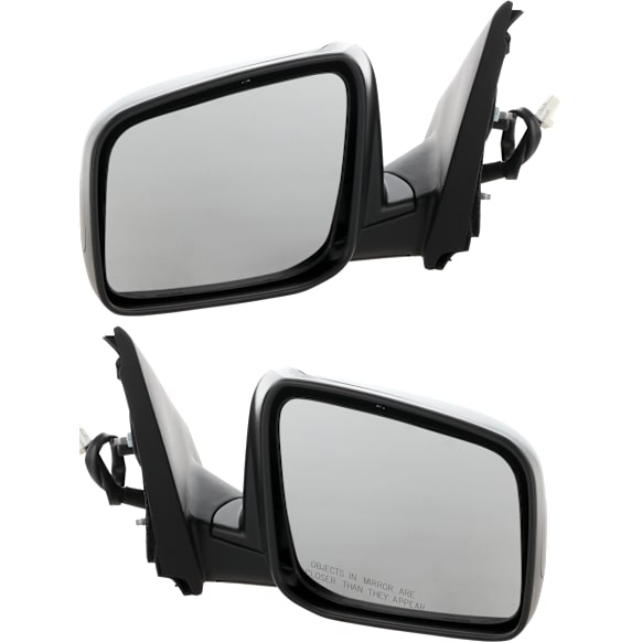 Driver and Passenger Side Mirror, Power Adjust, Heated, Manual Folding, Textured Black, No Signal Light, No Memory, No Puddle Light, No Auto-Dimming, No Blind Spot Feature