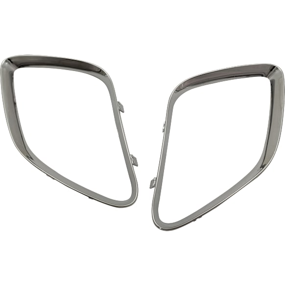 Driver and Passenger Side Grille Trim, Chrome, Fits on Main (Upper) Grille