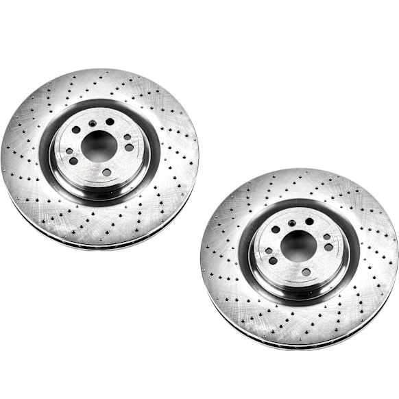 SET-P15EBR1461-2 Front Brake Disc, Plain Surface, Vented, 5 Lugs,, Autospecialty By Powerstop